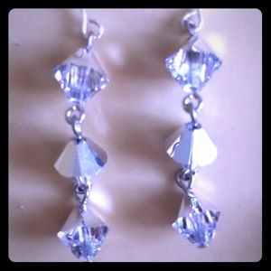 Swarovski new silver earrings so sparkly!